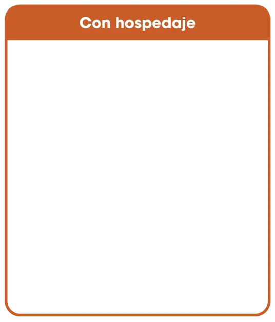 con hospedaje