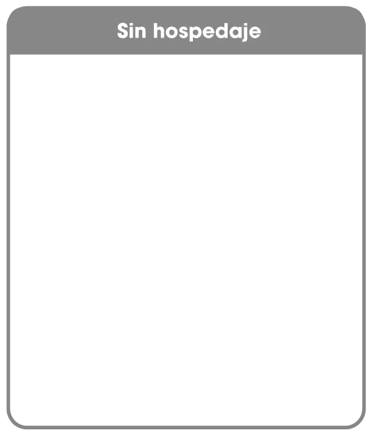 sin hospedaje
